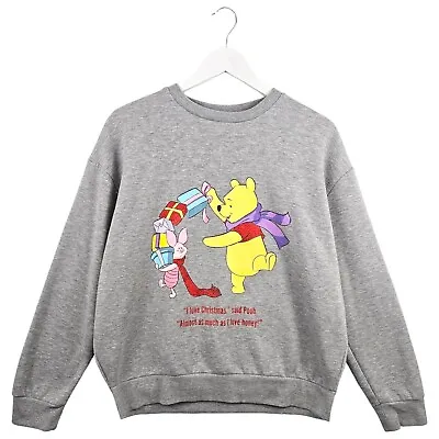 Buy Primark Disney Winnie The Pooh Christmas Sweater Sweatshirt Jumper Size Medium M • 5£