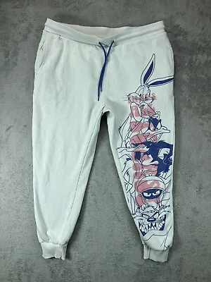 Buy Womens Pants 2XL Joggers Looney Tunes Thats All Folks Winter White Bugs Taz • 16.49£