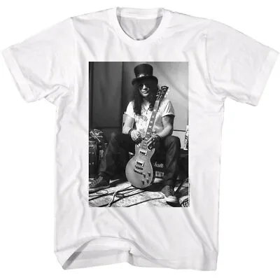 Buy Slash Sitting On Amp With Guitar Top Hat Men's T Shirt Heavy Metal Music Merch • 39.89£