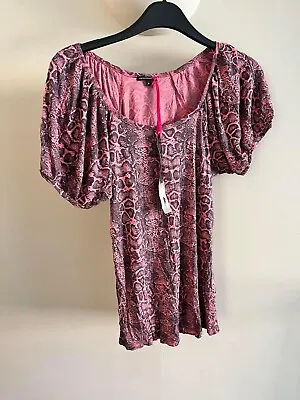 Buy Marks & Spencer Limited Collection Size 8 Snakeskin Print Tshirt  • 2£