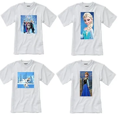 Buy Frozen T Shirt, Personalised Frozen T Shirt,  Cast Elsa Anna Olaf T Shirt • 7.95£