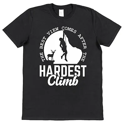 Buy Best View Comes After Hardest Climb T-Shirt For Rock Climber Climbing Clothes • 15.95£