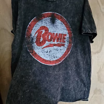 Buy Merch David BOWIE T Shirt Men's XL Brown Bleached Effect Rare  • 20£