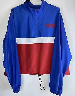Buy Netflix Official Merch  2XL Stranger Things LS Jacket Red White Blue Cinched Btm • 25.29£