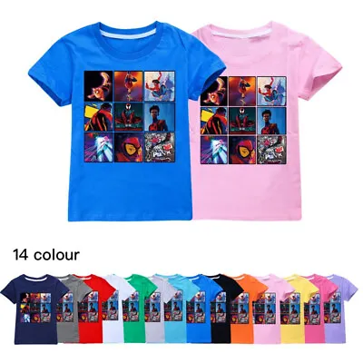 Buy New Spider-Man: Across The Spider-Verse Kids Casual Short Sleeves T-shirt Tops • 9.78£