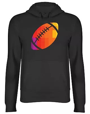 Buy Sports Icon Rugby With Grid Colour Mens Womens Hooded Top Hoodie Gift • 17.99£
