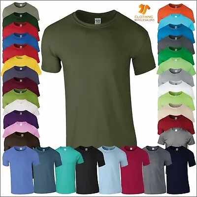 Buy Gildan New Softstyle Ringspun T Shirt Tee Jersey Tee Soft Adult Mens Cotton TOP • 6.18£