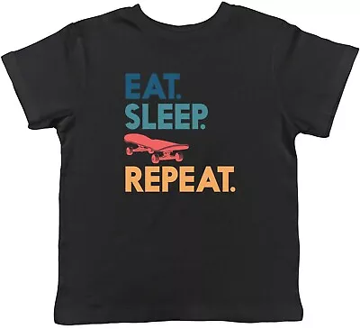Buy Eat Sleep Skating Kid T-Shirt Skateboarder Skateboard Skateboarding Children Boy • 5.99£