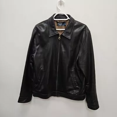 Buy Ralph Lauren Polo Vintage Black Soft Leather Biker Classic Jacket Size Medium • 199.99£