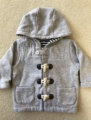 Buy Baby MATALAN Age 3-6 Months Grey Duffle Lined Hooded Jacket Good Condition • 3£