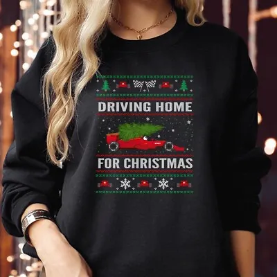 Buy SWEATSHIRT (5229) Driving Home For Christmas Racing Sports Car Christmas Jumper • 19.95£