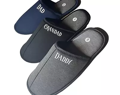 Buy Personalised Mens Slippers, Father’s Day Gift, Grandad Gift, Sued Slippers, • 19.95£