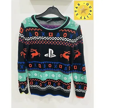 Buy Boys/Kids Official PlayStation Knitted Gaming Christmas Jumper Age 8-10 • 10.99£