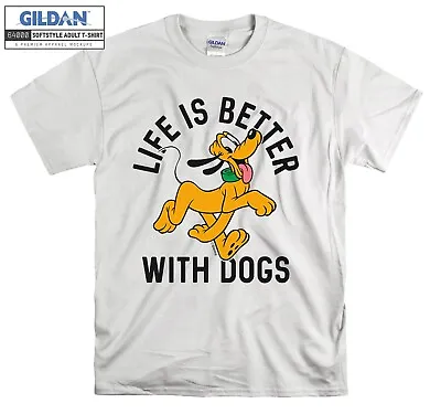 Buy Pluto Life Is Better With Dogs T-shirt Gift Hoodie T Shirt Men Women Unisex 7164 • 11.95£