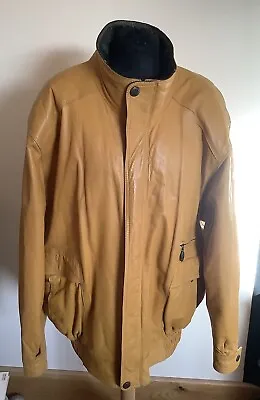 Buy Mens Vintage Heitorn Leather Bomber Jacket • 15£