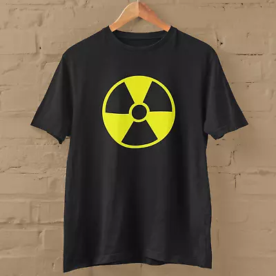 Buy RADIOACTIVE SYMBOL T-SHIRT (Nuclear War Fallout Sign Game Science Oppenheimer) • 14.99£