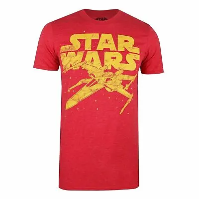 Buy Star Wars Mens T-shirt X-Wing Logo Red S - XXL Official • 10.49£