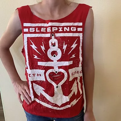 Buy Sleeping With Sirens Cropped Tank Top Women’s Size L • 13.61£