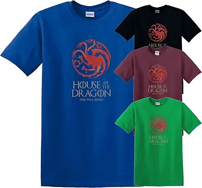 Buy House Of The Dragon T Shirt Targaryen Game Of Thrones Men Kids Ladies Tee Top • 7.99£