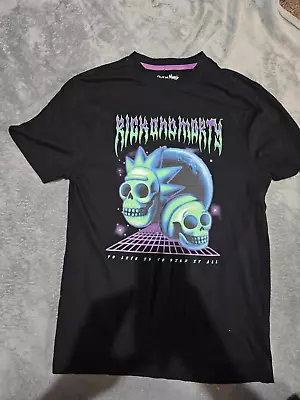 Buy Mens Rick And Morty Black Graphic T Shirt Size XS • 5.99£