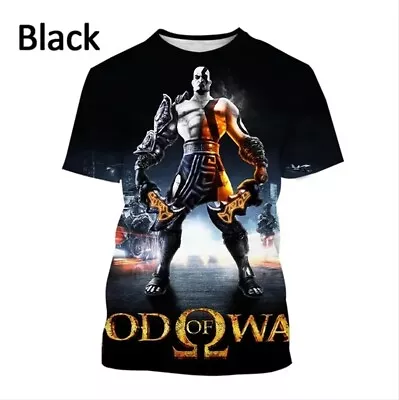 Buy God Of War Kratos Fighting 3D Print Women Men Short Sleeve T-shirt Tops Casual • 9.59£