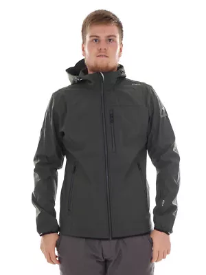 Buy CMP Softshell Jacket Hooded Jacket Between-Seasons Green Climaprotect • 56.89£