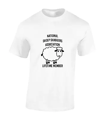 Buy National Sheep Shaggers Association Mens T Shirt Funny Rude Joke Design Top • 7.99£
