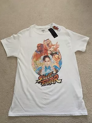 Buy BNWT Mens Street Fighter New Look Capcom T-Shirt Small White RRP £25 Video Game • 7.50£