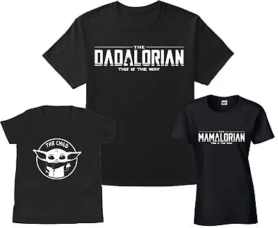 Buy Mothers Day T Shirt Fathers Day Shirt Mandalorian Inspired Men Women Kids Top • 9.99£