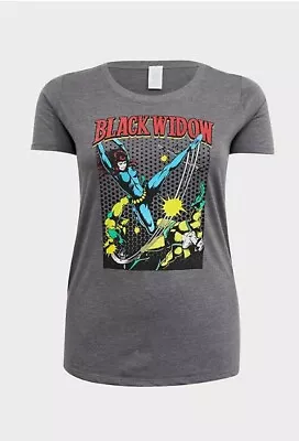 Buy Torrid Marvel Black Widow T-Shirt Top Size 4 (UK 24/26) NEW W/out Tags • 25£