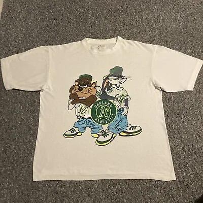 Buy VTG Oakland Athletics Looney Tunes Single Stitch T-Shirt 1990s Box Fit Men's XL • 64.99£