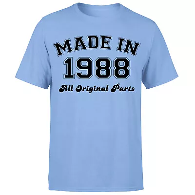 Buy Made In 1988 All Original Parts T-Shirt 34th Birthday Mens Gift Ideas • 9.99£