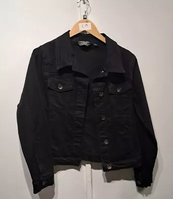 Buy Ladies ENZO Jacket  BLACK DENIM UK10 CG A12 • 7.99£