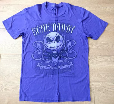 Buy Disney Jack Skellington Nightmare B4 Christmas Bone Daddy Purple T Shirt Size M  • 14.90£