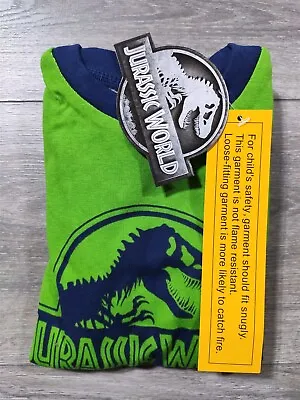 Buy Jurassic Park Pajamas Boys Small 6 Short Sleeve Shirt Pant PJ Set Gift • 14.07£