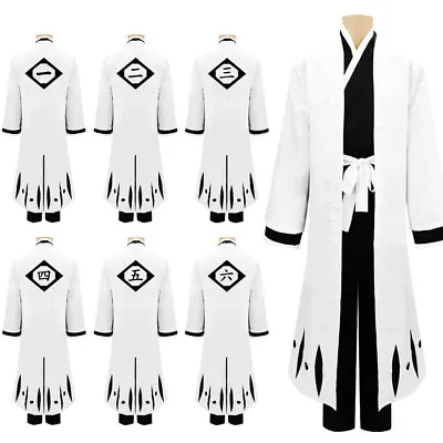 Buy Anime Bleach Unisex Kimono Haori Long Sleeve Coat Captain Cloak Cardigan Cosplay • 38.64£