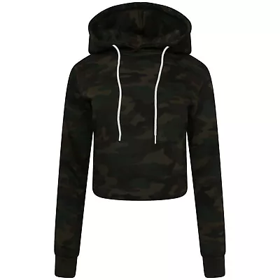 Buy New Womens Girls Crop Top Pullover Hoodies Soft Sweatshirts Ladies Jumpers Hoody • 8.99£