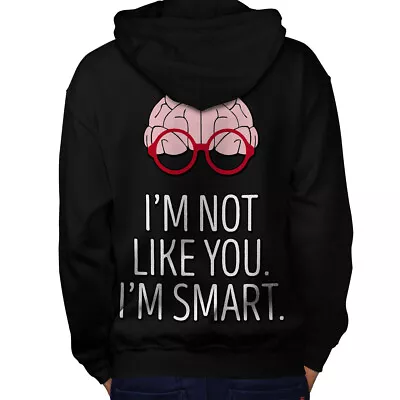 Buy Wellcoda Smart Geek Slogan Funny Mens Hoodie, Geek Design On The Jumpers Back • 25.99£