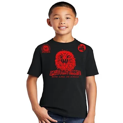 Buy Eagle Fang Kids Size Cobra Kai No Mercy Karate Kid Netflix Series T Shirt Top • 13.40£