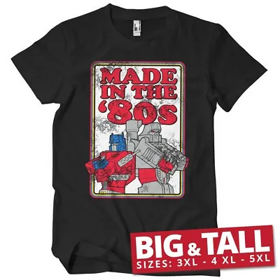 Buy Officially Licensed Transformers - Made In The 80s BIG&TALL 3XL, 4XL, 5XL Sizes • 22.98£