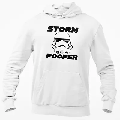 Buy Storm Pooper Hooded Sweatshirt Novelty Funny Star Wars Storm Trooper Dad Gift • 24.99£