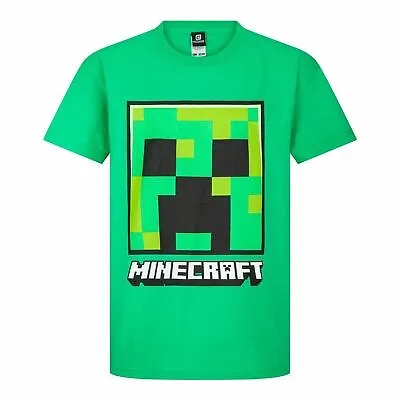 Buy Minecraft | Creeper Face | Kids | Green T-Shirt | 5-6 YR • 9.99£
