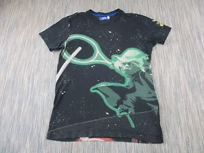 Buy Adidas Star Wars T Shirt  Mens Small Crew Neck Black Yoda Darth Logo Cotton • 29.77£