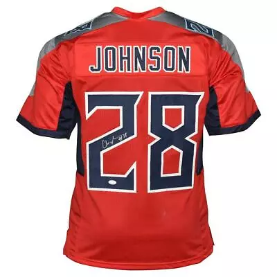 Buy Chris Johnson Signed Tennessee Red Inverted Legend Football Jersey (JSA) • 83.31£