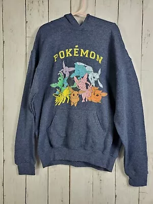 Buy Pokemon Eeveelutions Pullover Hoodie Sweatshirt Boys Size Medium Grey Jerzees  • 10.81£
