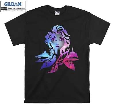 Buy Disney Frozen 2 Elsa Two Tone T-shirt Gift Hoodie T Shirt Men Women Unisex 6695 • 11.95£
