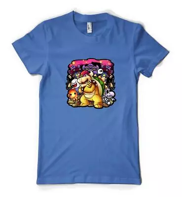 Buy Free Personalisation Mario Gaming Plumber Bowsers Castle Adults And Kids T-Shirt • 14.49£