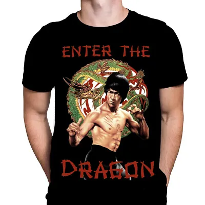 Buy ENTER THE DRAGON - Black T-Shirt - Sizes M - XXXL - / Martial Arts / Bruce-Lee • 19.95£