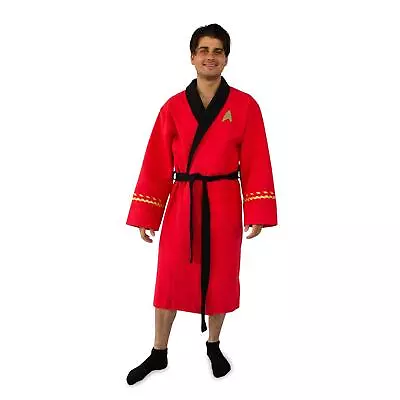 Buy Star Trek: The Original Series Waffle-Weave Cotton Adult Robe Red Operations • 71.24£