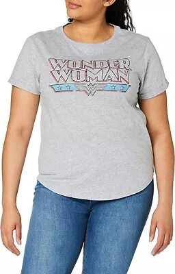 Buy Official DC Comics Ladies Wonder Woman Retro  T-shirt Grey Sizes S - XL • 7.95£